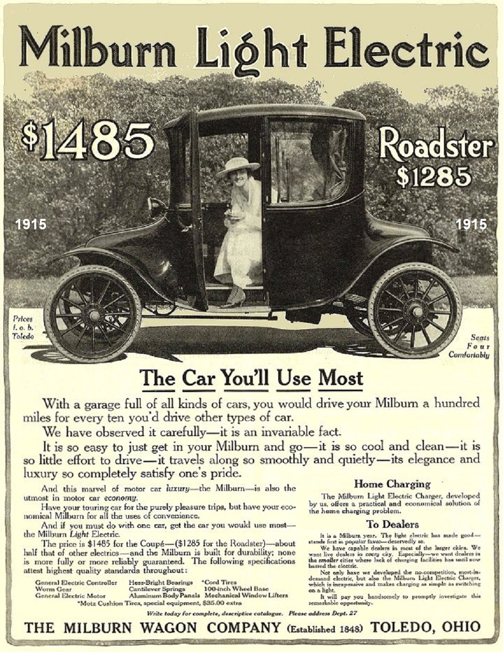 1915 milburn electric